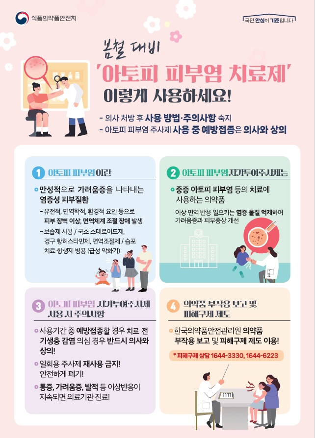 봄철 대비 '아토피 피부염 치료제' 이렇게 사용하세요