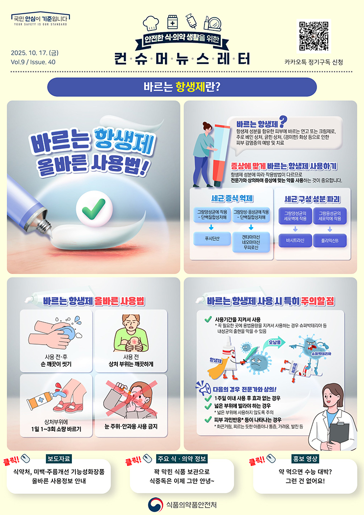 [컨슈머 뉴스레터] 바르는 항생제란?_1