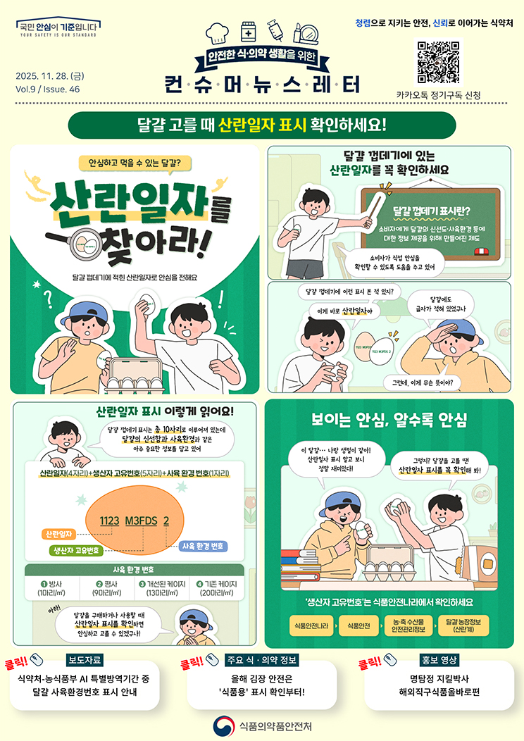[컨슈머 뉴스레터] 달걀 고를 때 산란일자 표시 확인하세요!_1