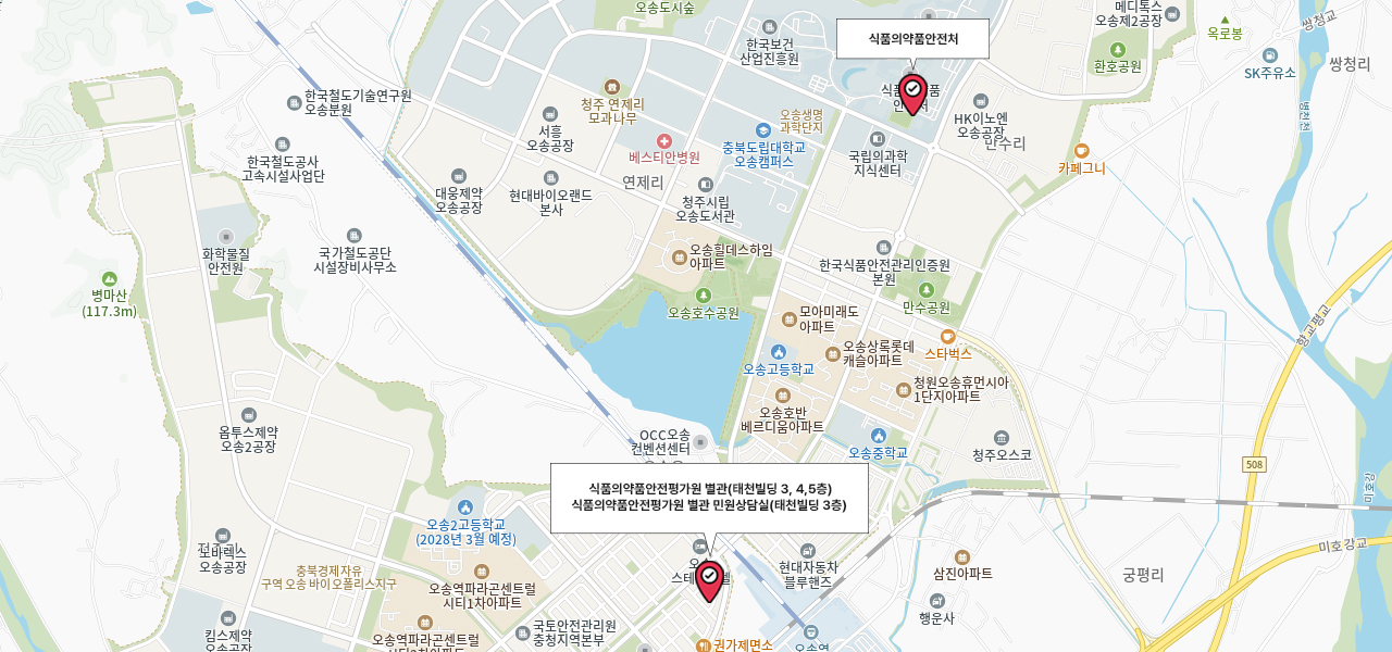 식품의약품안전처지도
