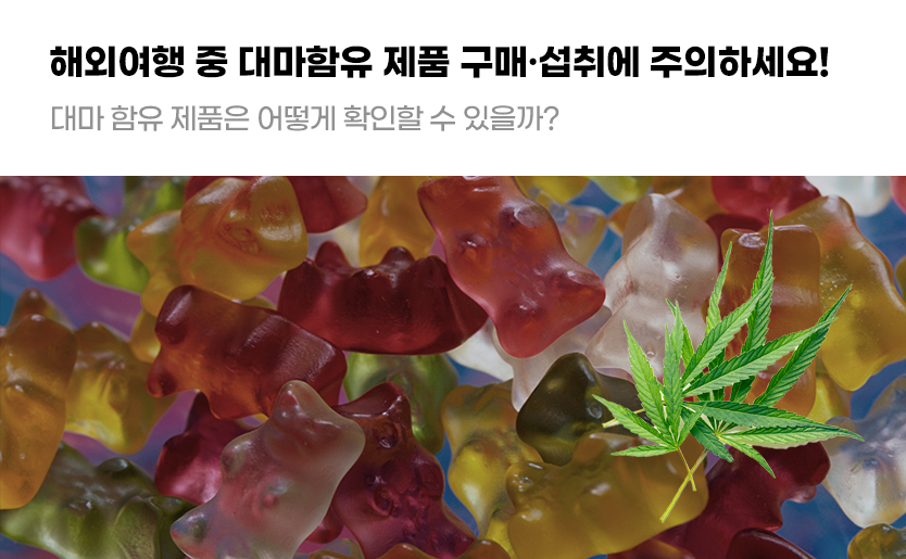 해외여행 중 대마함유 제품 구매·섭취에 주의하세요! 대마 함유 제품은 어떻게 확인할 수 있을까?