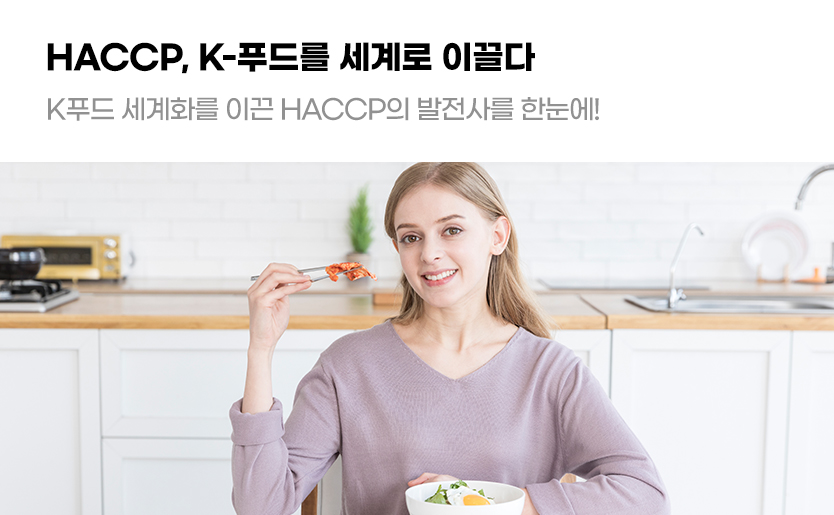 HACCP, K-푸드를 세계로 이끌다 K푸드 세계화를 이끈 HACCP의 발전사를 한눈에!