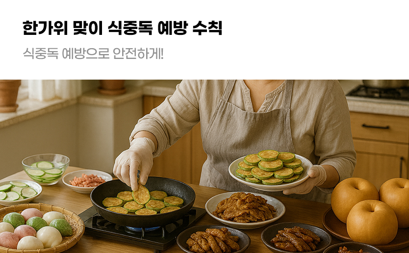 한가위 맞이 식중독 예방 수칙 식중독 예방으로 안전하게!